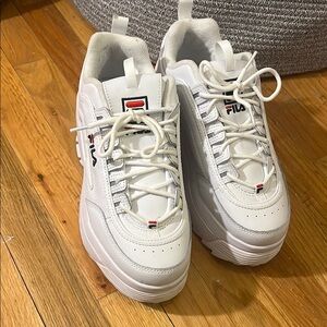 FILA White Platform Sneakers